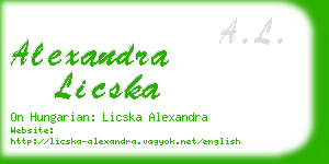 alexandra licska business card